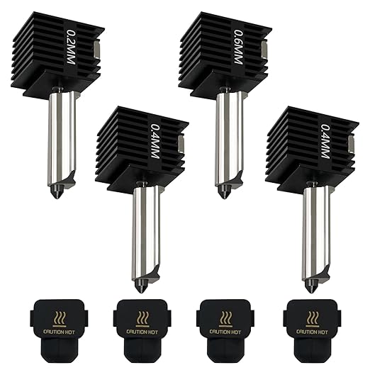Nozzle 0.4Mm Hardened - 4 Pack A1 Mini/A1 Hotend Print