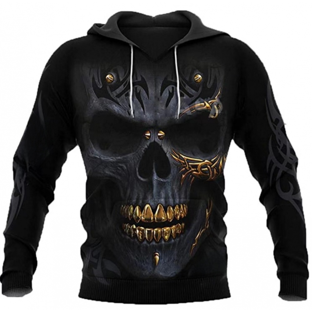 3D Printing Tooth - Men's Zipper Hoodie Casual Open Cardigan