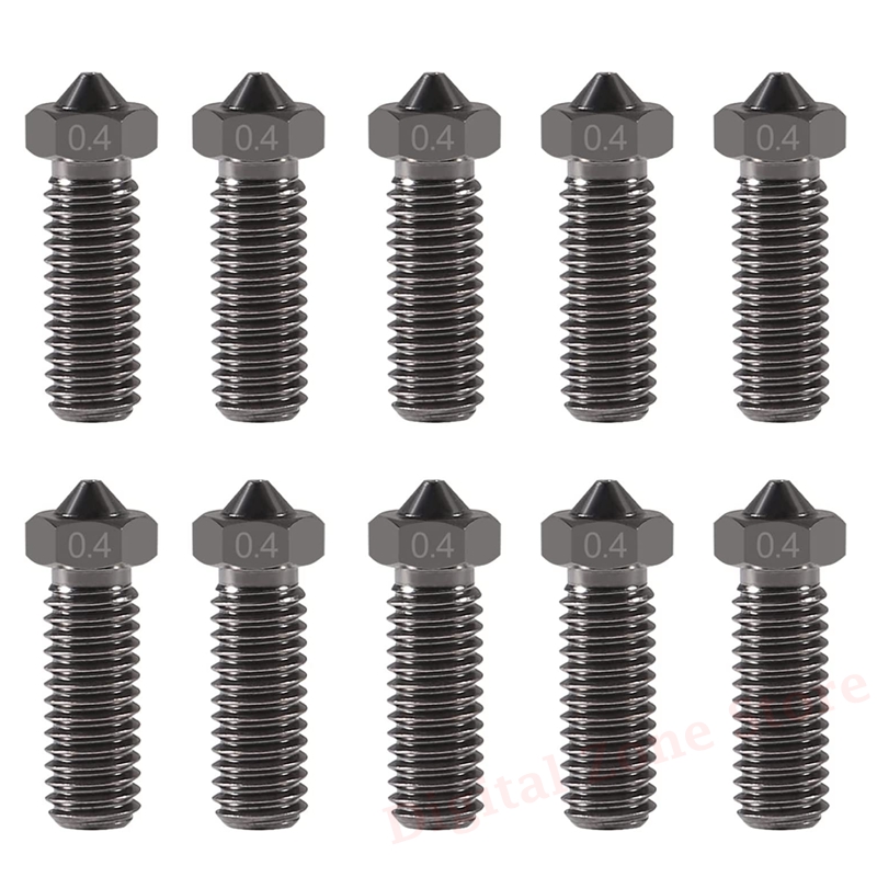 Nozzle 0.4Mm Hardened - 10pcs V6 Hardened Steel Volcano Nozzle