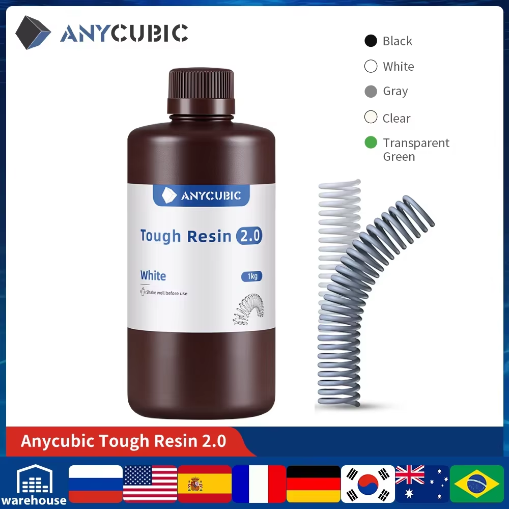 3D Printing Uv Sensitive Resin - ANYCUBIC Flexible Tough Resin 2.0 405nm