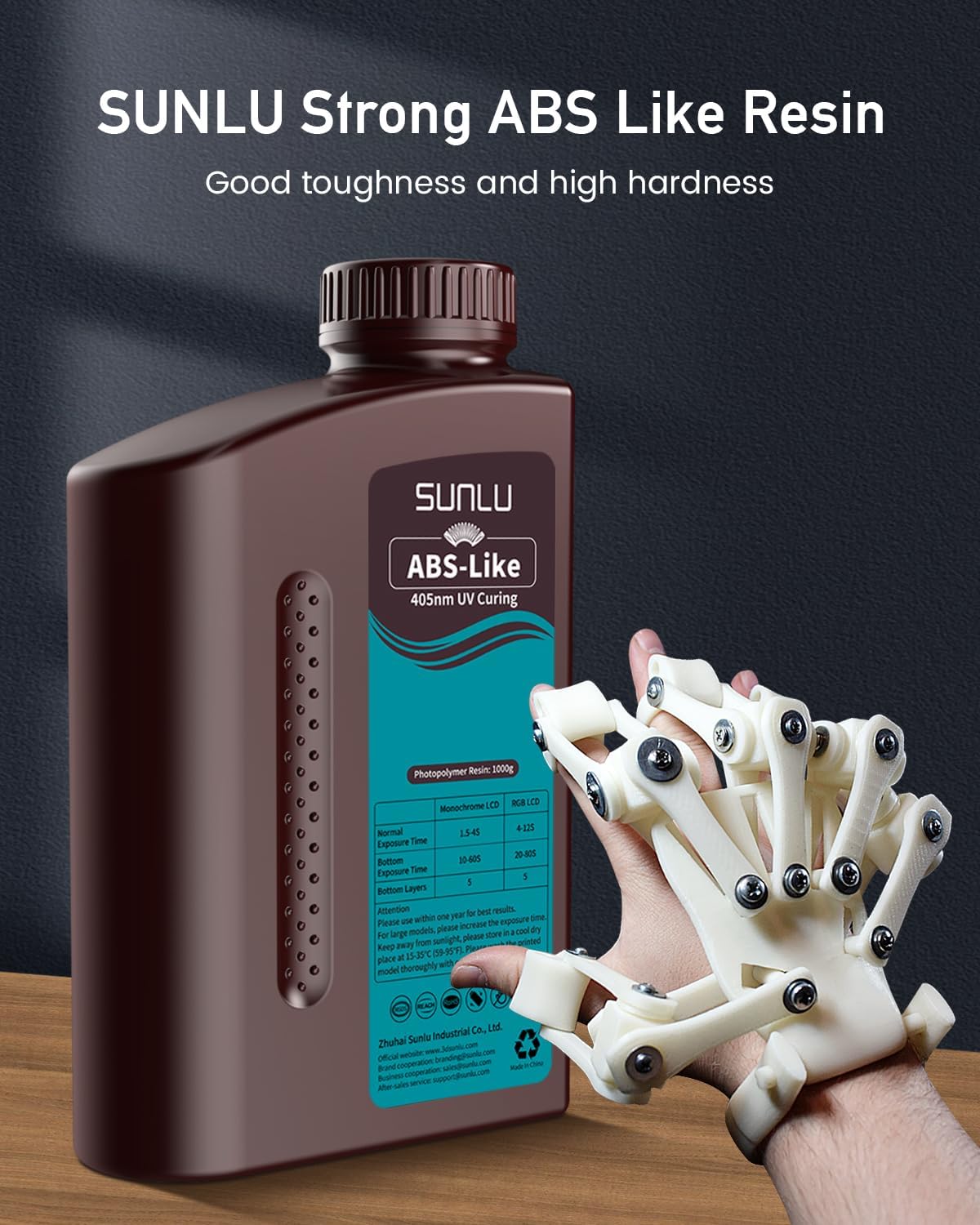3D Printing Uv Sensitive Resin - SUNLU ABS Like Resin 405nm 1KG