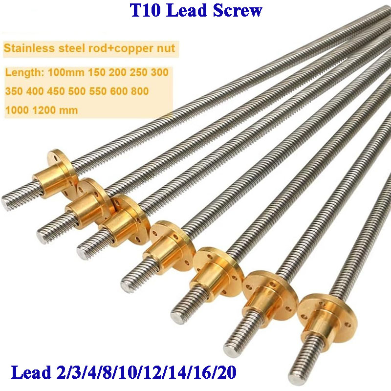 Lead Screw Stepper - T10 Lead Screw 304 Stainless Steel