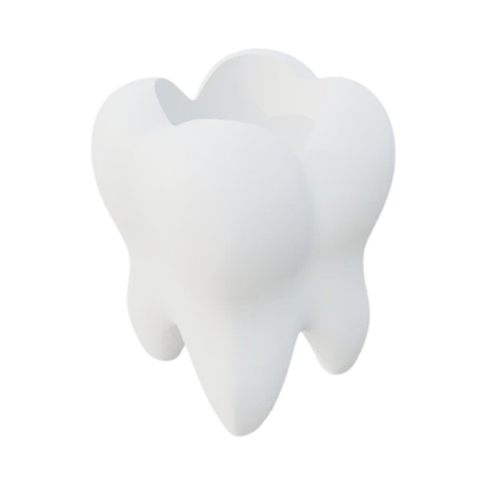 3D Printing Tooth - Multi-functional 3D Printing Toothbrush Holder White
