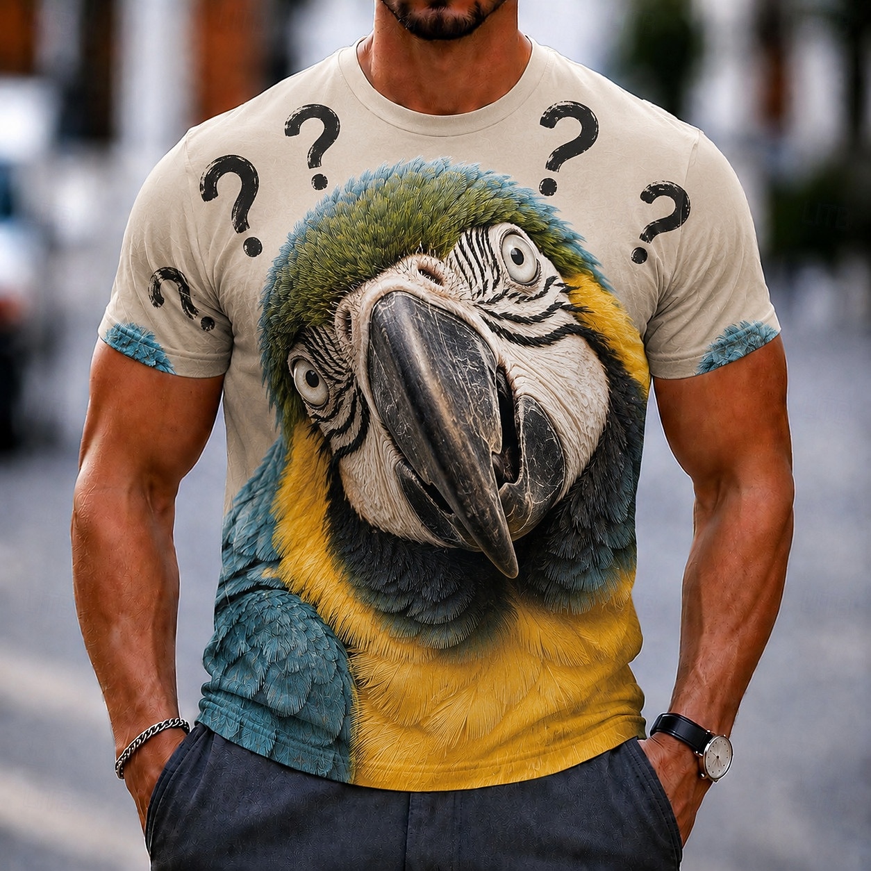3D Printing Questions - Men's Spring Summer 3D Printed Crew