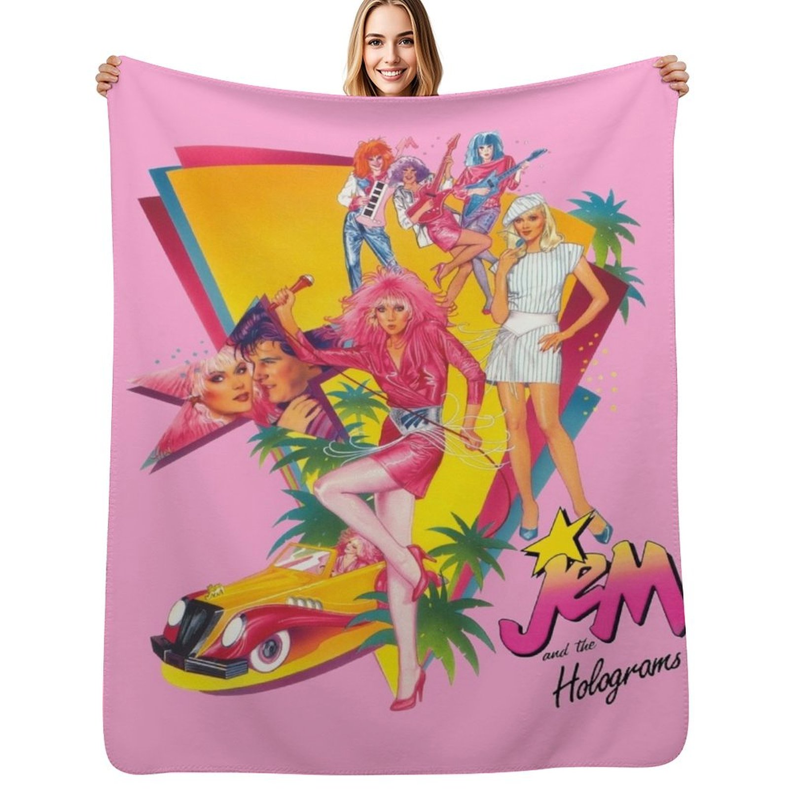 3D Printing Hologram - Jem and the Holograms Throw Blanket