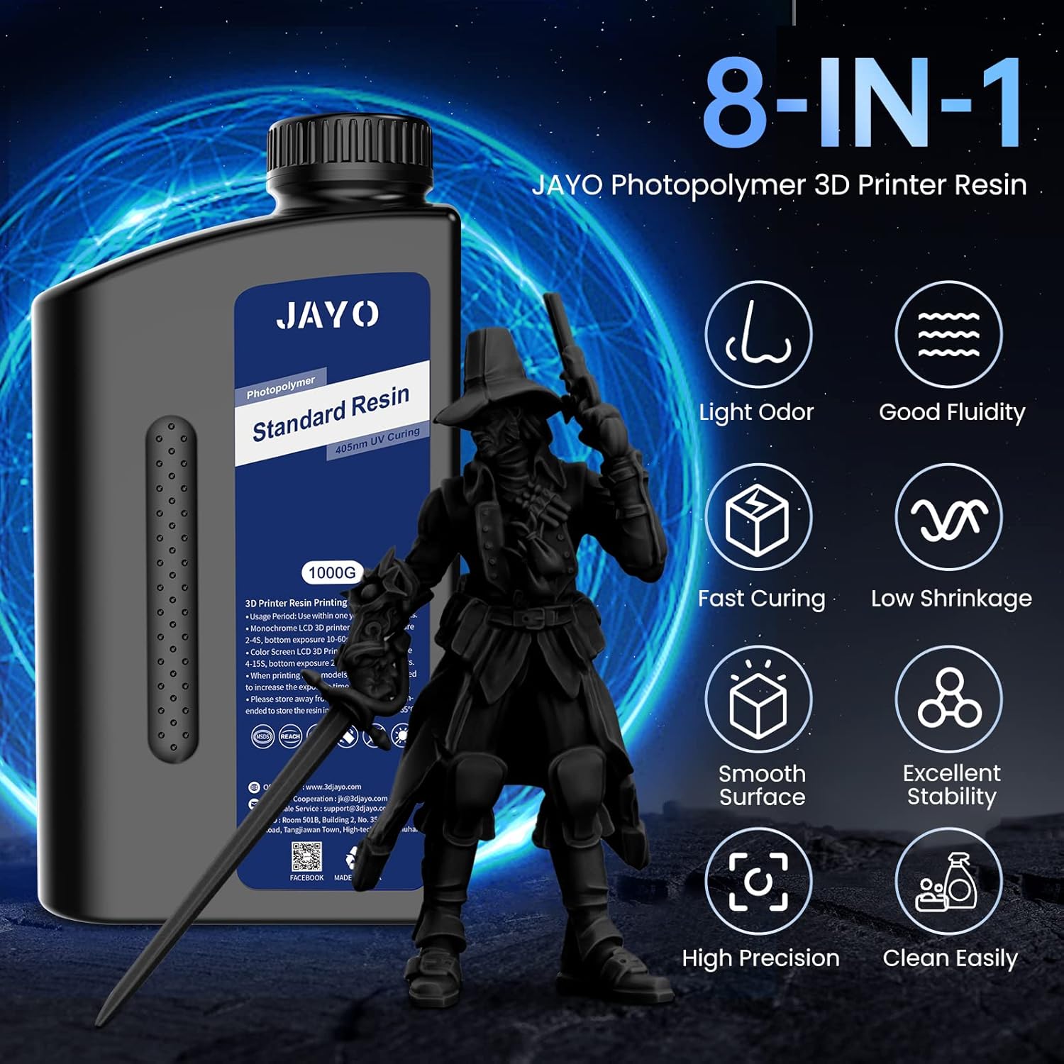 JAYO Standard /ABS-Like/ Water - огляд і ціна 3D Printing Uv Sensitive Resin