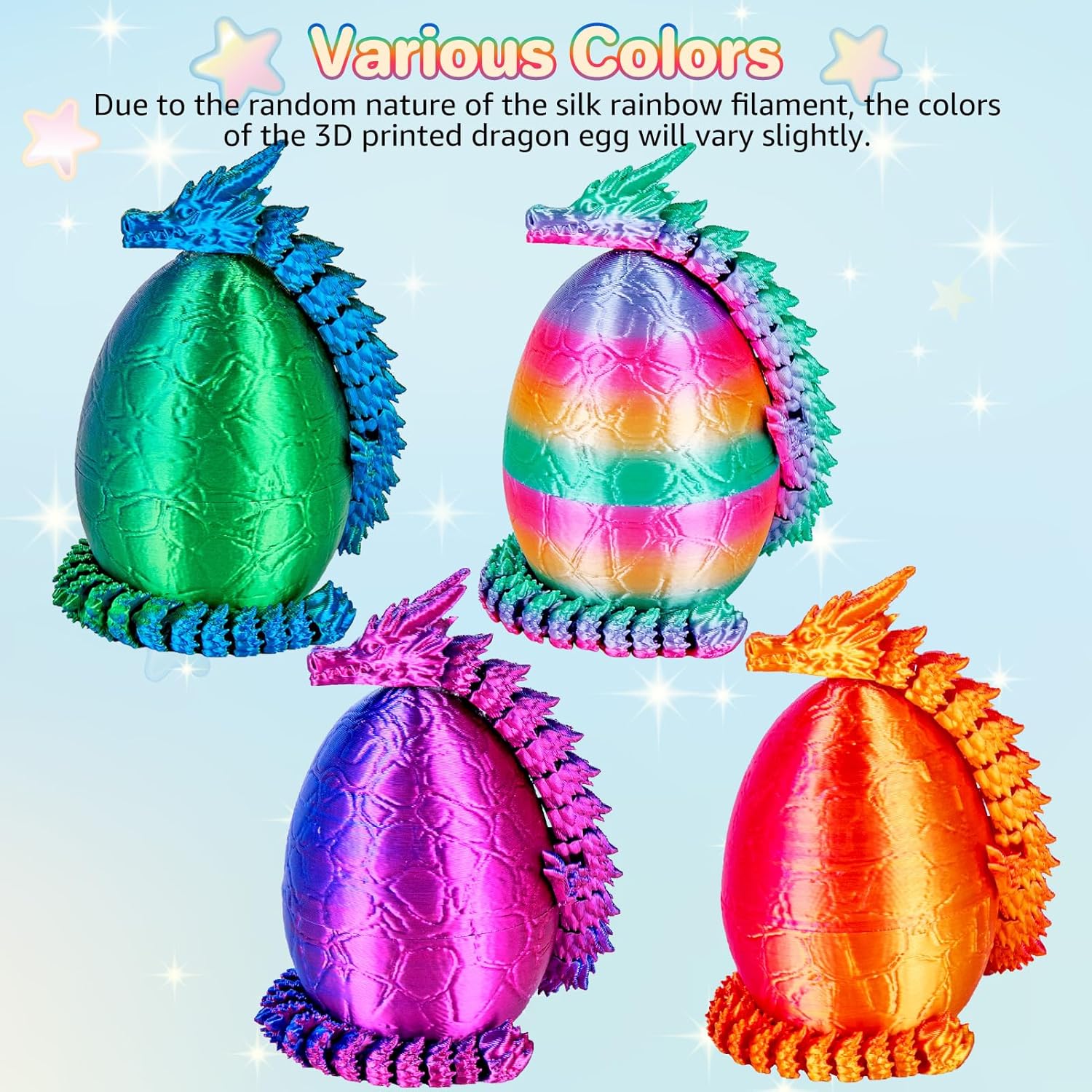 4Pcs 3D Printed Dragon Eggs w/ - огляд і ціна 3D Printing Egg