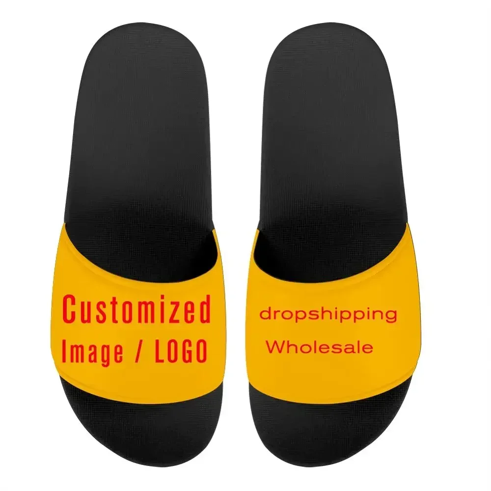 Custom Shoes Men Slippers Flip - огляд і ціна 3D Printing Logo