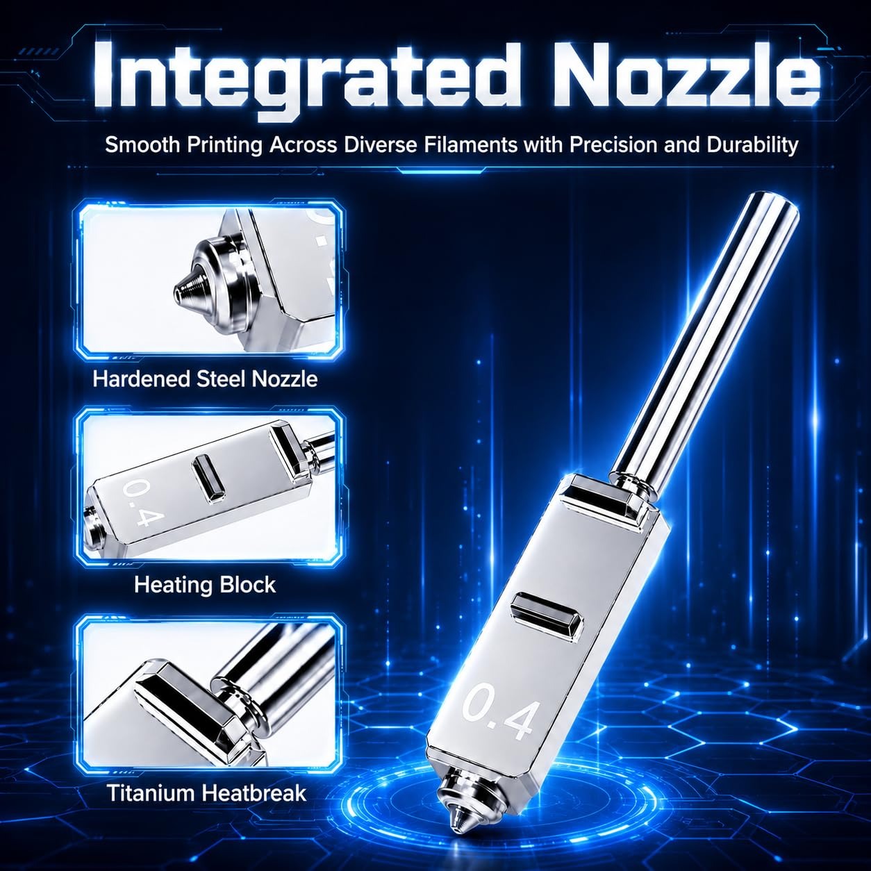 Hardened Steel Nozzles for Any - огляд і ціна Nozzle 0.4Mm Hardened