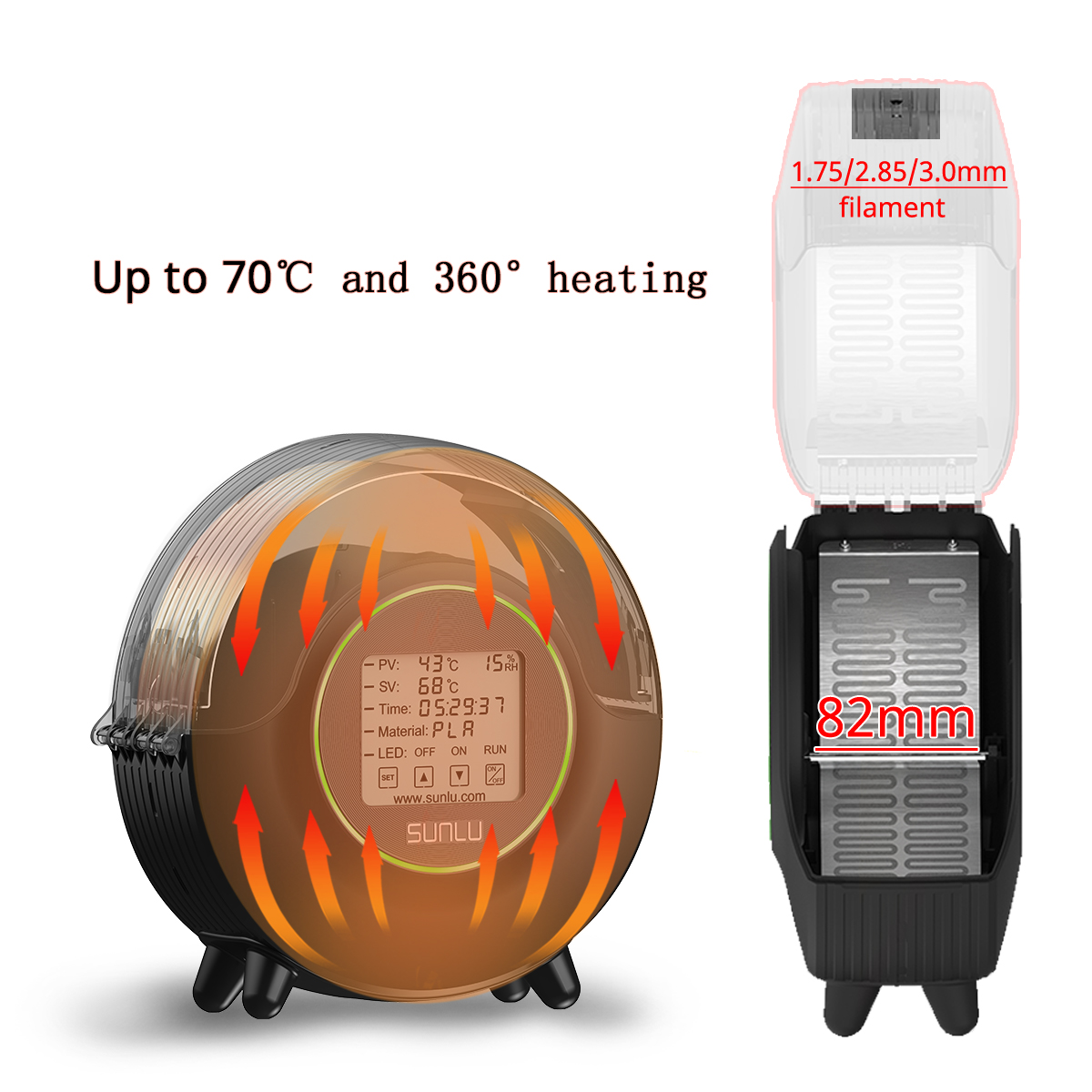 SUNLU S2 3D Filament Dryer Upg - огляд і ціна 3D Printing Aluminium
