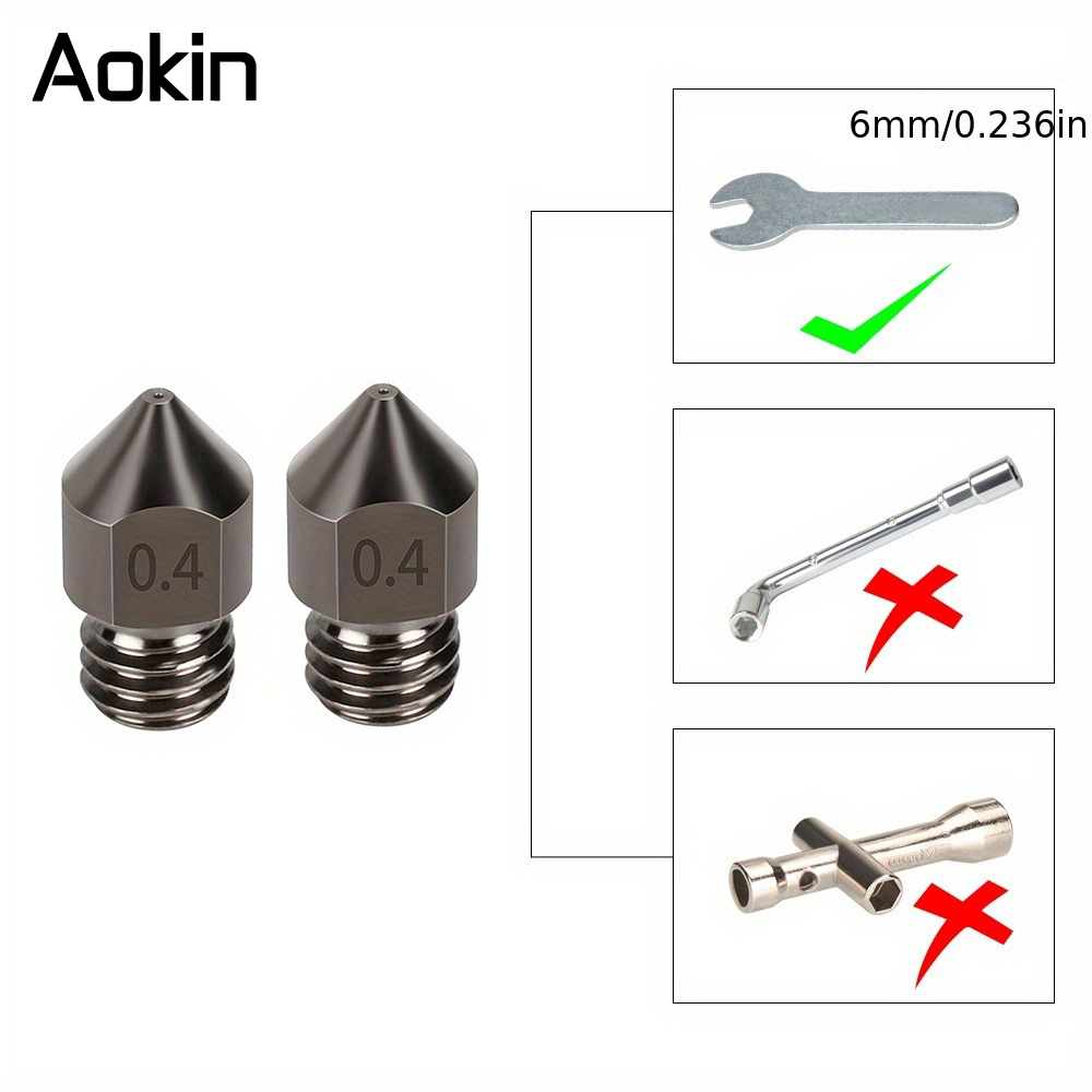 1/5/10PCS MK8 Nozzle Upgrade H - огляд і ціна Nozzle 0.4Mm Hardened