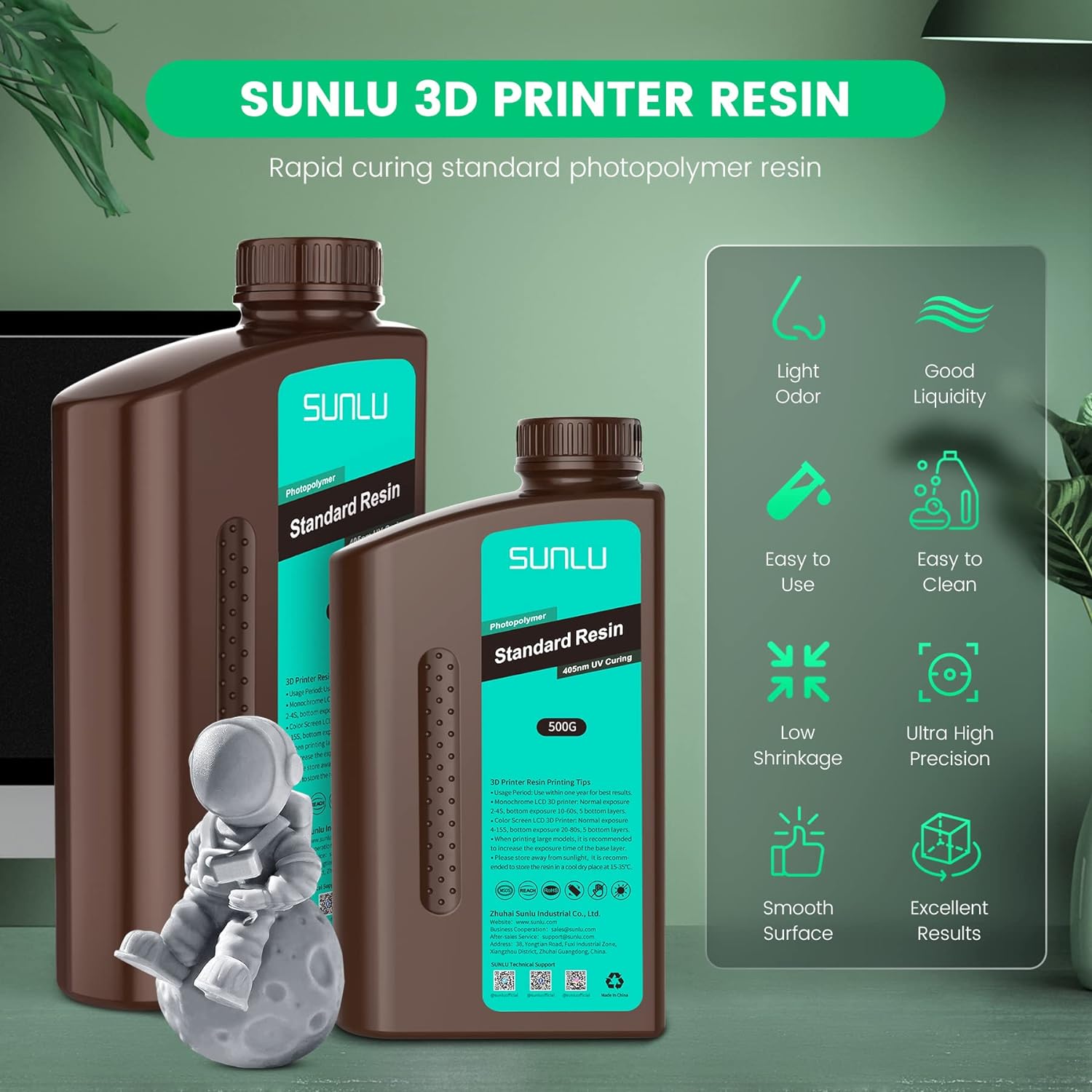 SUNLU 3KG Standard / Red Wax R - огляд і ціна 3D Printing Uv Sensitive Resin