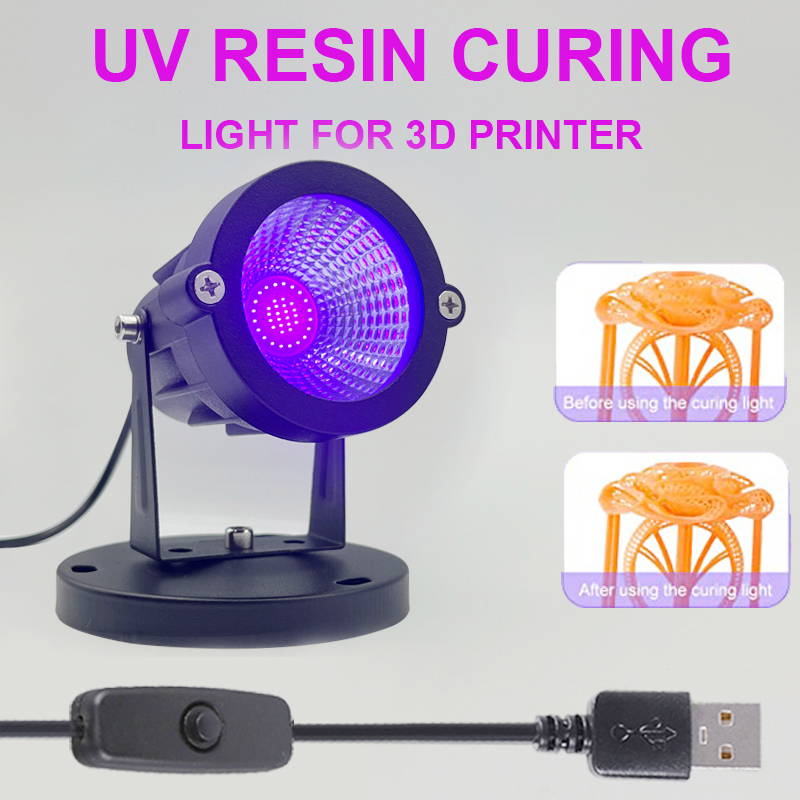 405nm UV GEL Curing Light 10W  - огляд і ціна 3D Printing Uv Sensitive Resin