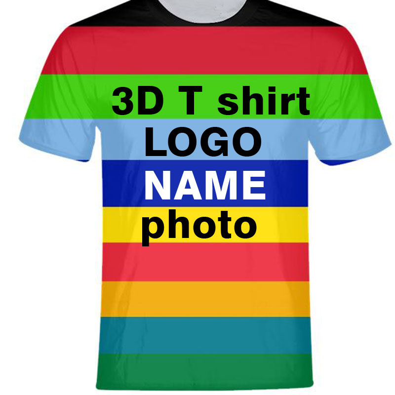 3D youth t shirt male free cus - огляд і ціна 3D Printing Logo