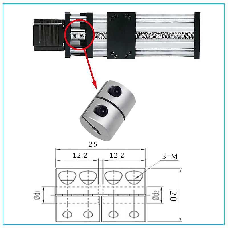 5pcs 3D Printer T8 Lead Screw  - огляд і ціна Lead Screw Stepper