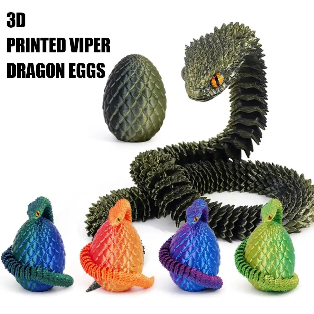 3D Printed Cool Snake Dragon E - огляд і ціна 3D Printing Egg