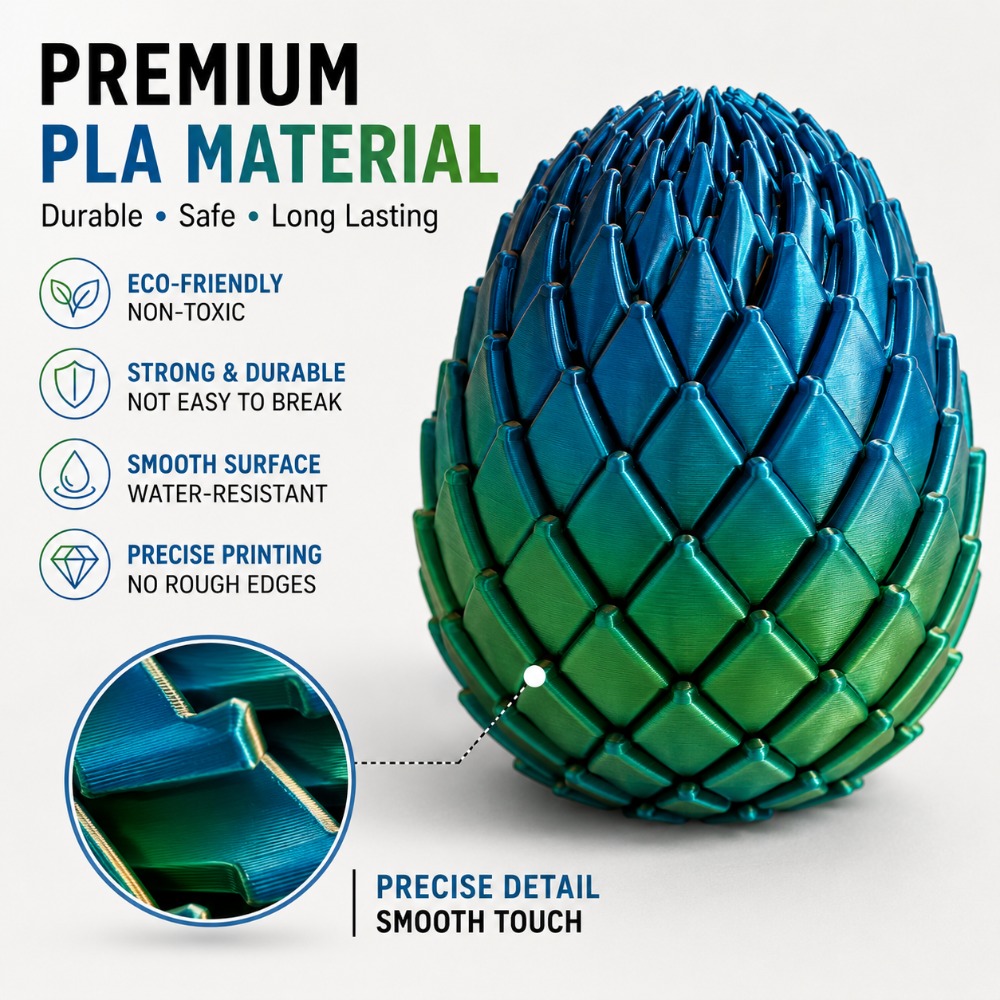 3D Printed 7.5/5.5CM Twisted D - огляд і ціна 3D Printing Egg